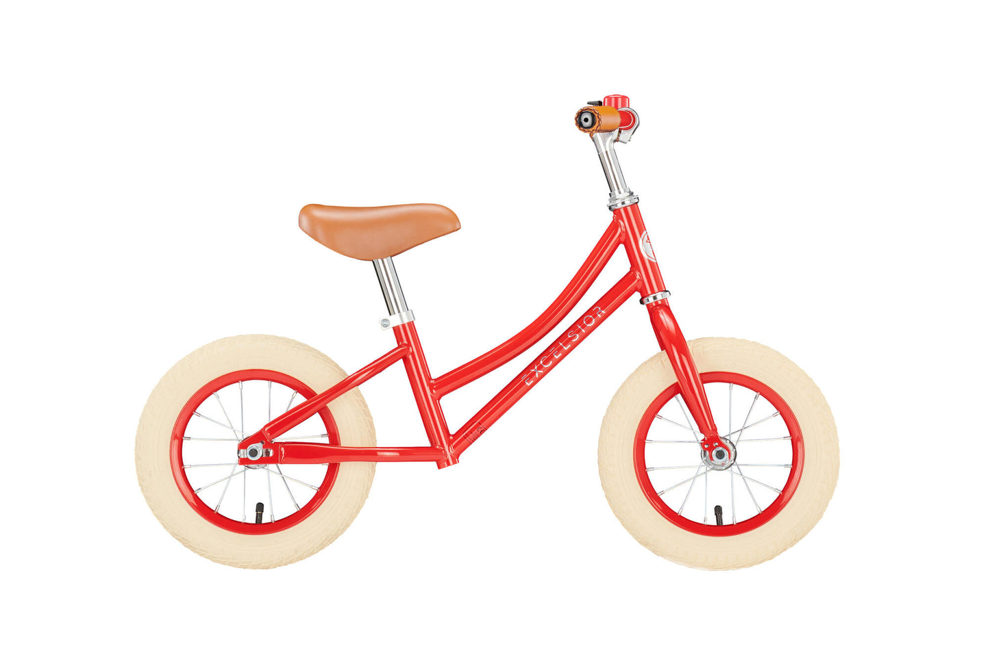 Excelsior Balance Bike Retro Runner (#1) Runner sobresale. Retro 12 flash rojo