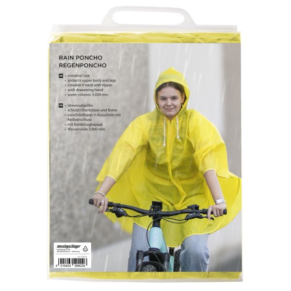 Poncho Rain Ganzono maturo giallo e blu