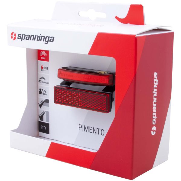 Spaninga trasera de luz trasera pimento xe e-bici 6-36V 50 mm