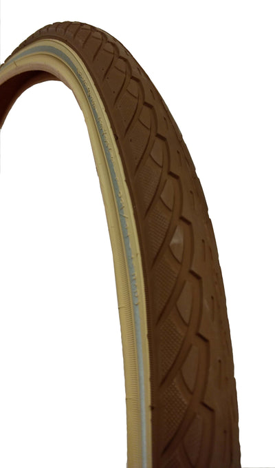 Deli tire buitenband 28x1.75 47-622 bruin creme breaker reflectie
