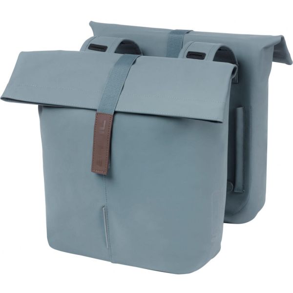 Basil Tas City Double Vegan Pelle | Grafite Blue