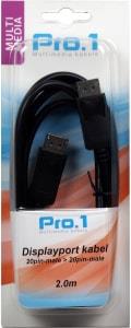 Enzo pro-1 displayport 20pin macho a macho 2,0 metros - 9286020