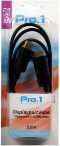 Enzo pro-1 displayport 20pin macho a hdmi macho 2,0 metros - 9287010