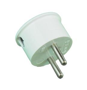 Enchufe Enzo acodado blanco mk 6140580