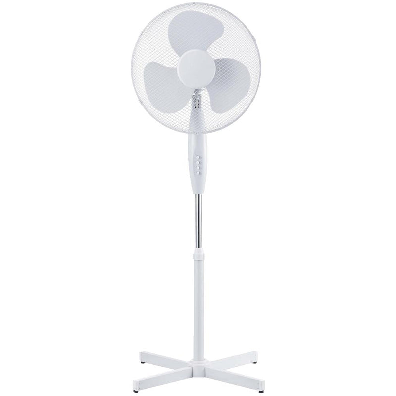 Ventilatore da terra 40 cm rotante 40 W bianco - 8652573