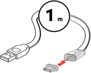 Cavo di ricarica magnetico USB-C Gembird 1 m bianco