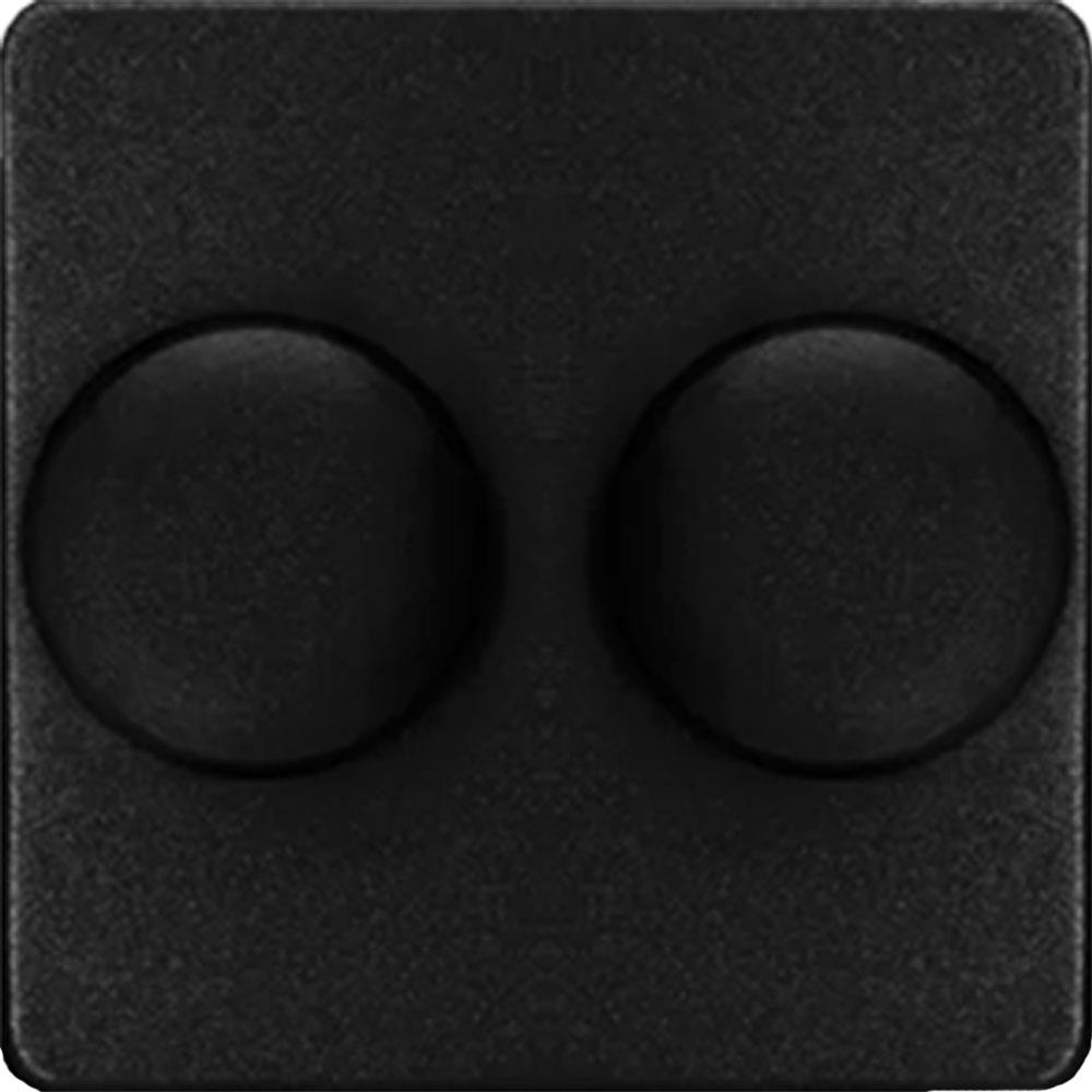 Placca Kopp hk05 nero opaco + dimmer duo a pulsanti - 4621635