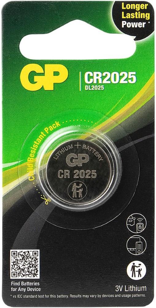 GP CR2025 Botón de litio Cell 3V 1HK