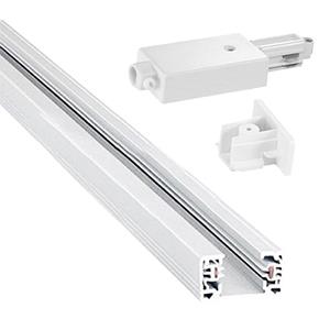 Enzo nordlux link rail 1 fase 1,8 meter wit incl aansluitstuk - 5049119