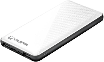 Varta Power Bank 10.000 mA argento + indicazione LED USB e USB-C - 3509010