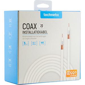 Technetix Technetix Tn-CoaxiH-20M Cable coaxial 20 m blanco
