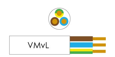 Enzo cable vmvl redondo 3x1,00 qmm blanco - 1227320