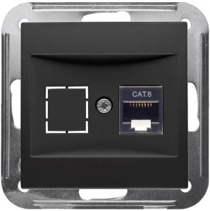 Peha badora nero opaco incasso utp cat6 rj45 singolo - 4603600