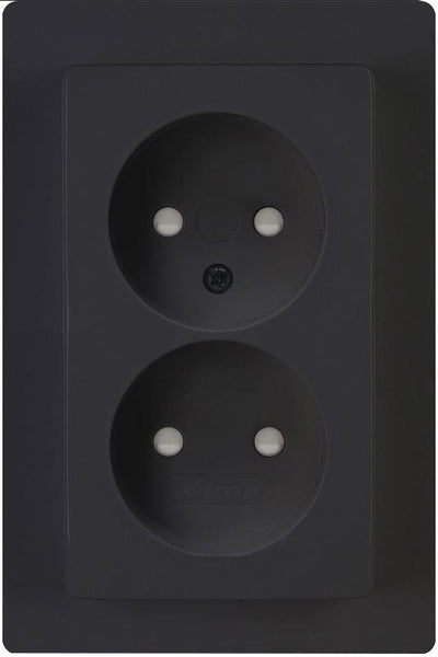 Kopp hk05 enchufe empotrado doble negro mate - 4621715