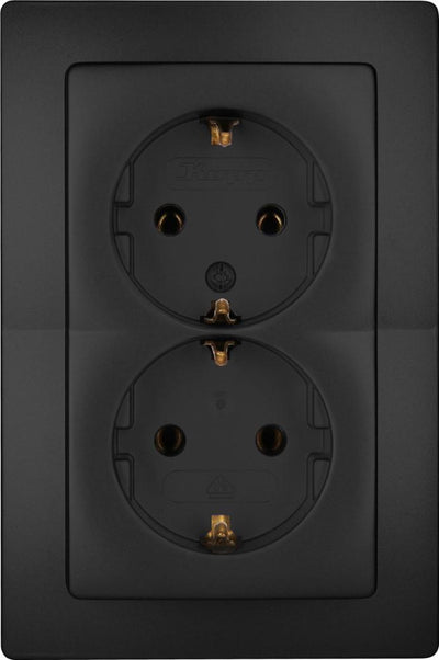 Kopp hk05 enchufe empotrado negro mate ra doble - 4621720