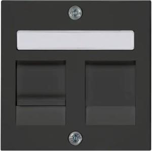Placca Peha badora nero opaco per UTP singolo - 4603790
