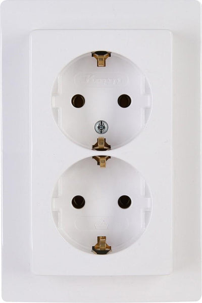 Kopp hk05 enchufe empotrado blanco ártico ra doble - 4621520