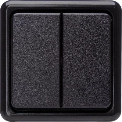 Serie de interruptores de superficie negros Kopp - 4626190