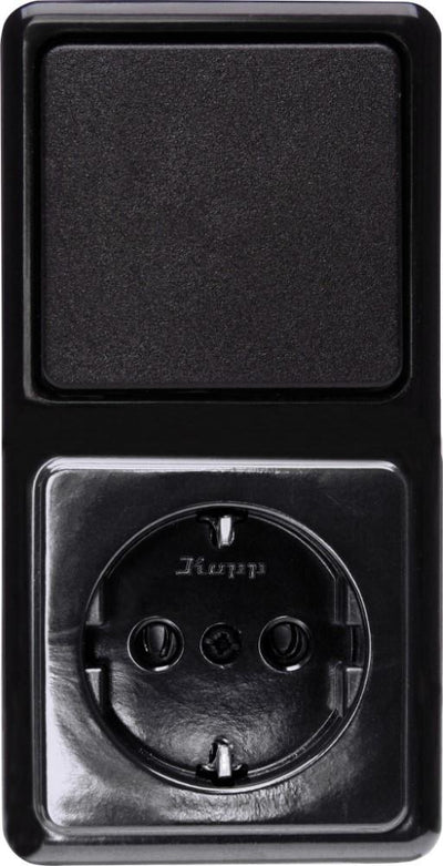 Interruptor de brazo combinado de superficie negro Kopp - 4626160