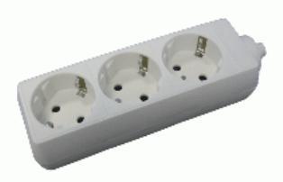 Enchufe de mesa Enzo RA 3V oblongo blanco 6871800
