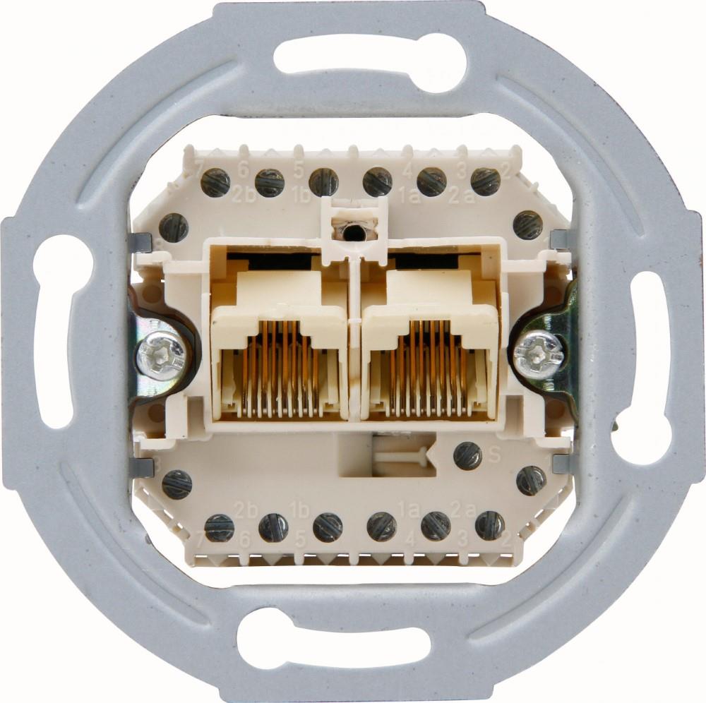 Enzo kopp inbouw unit utp cat5 rj45 2-voudig - 4620311