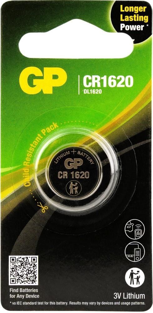 GP - CR1620 Pulsante di litio cella 3V 1pk