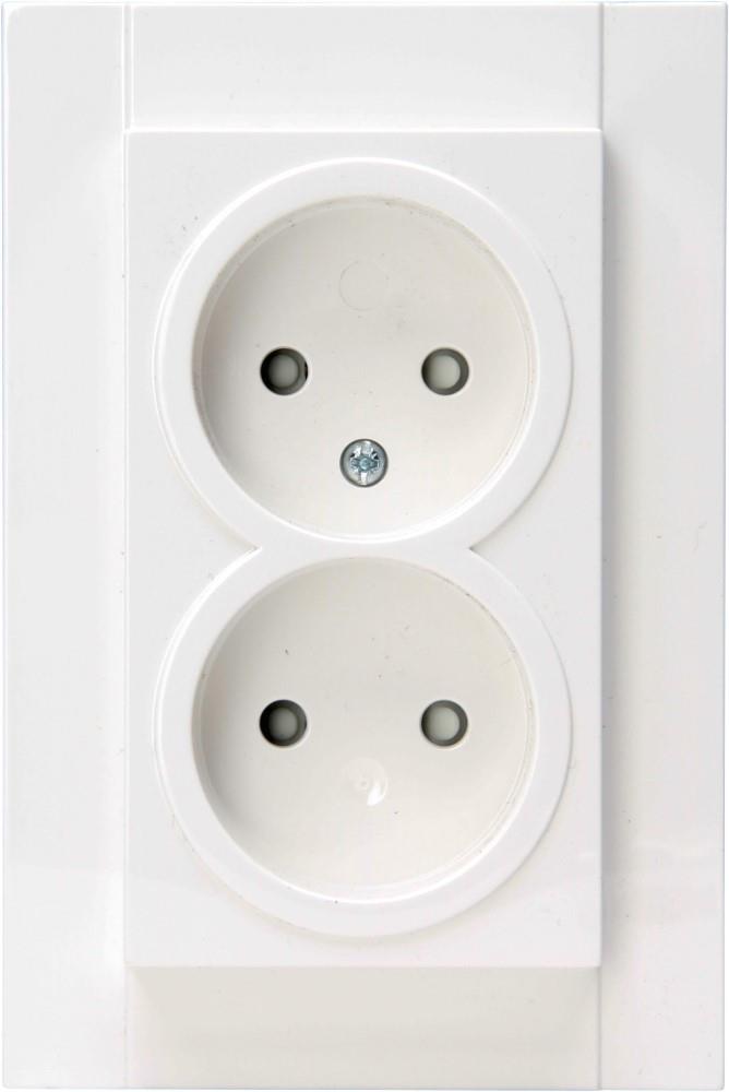 Kopp hk07 enchufe empotrado doble blanco