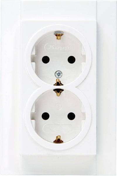 Kopp hk07 enchufe empotrado blanco puro mate ra doble - 4624120