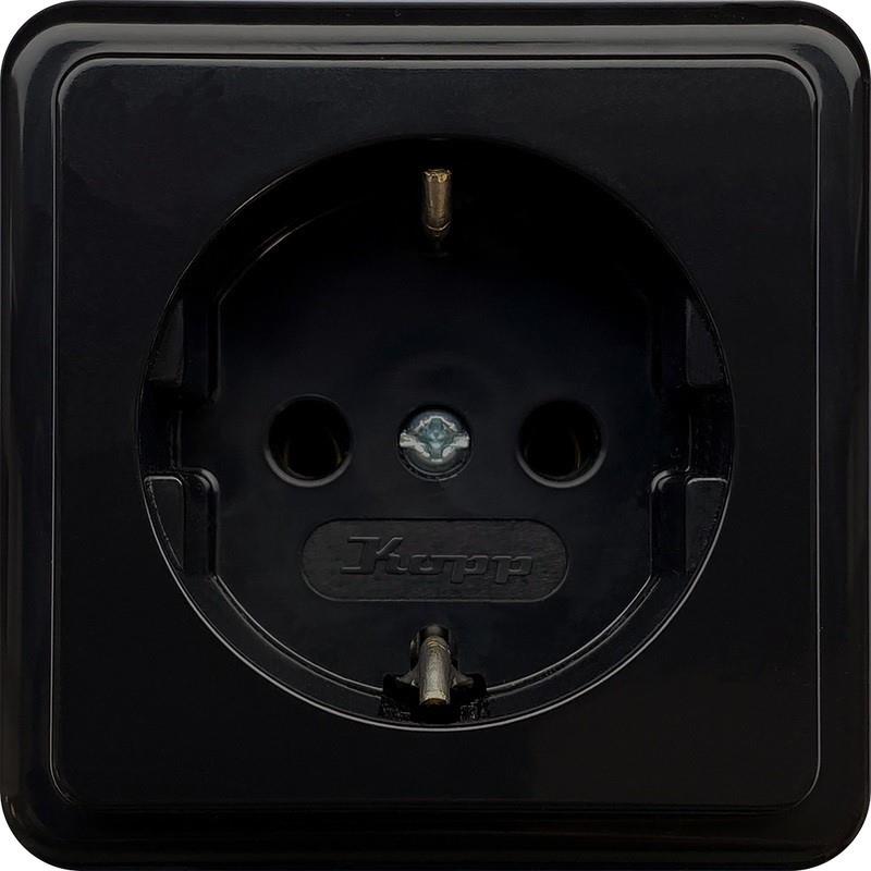 Presa da parete Kopp nera ra - 4626100