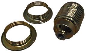 Portalampada Enzo e27 ottone 2xghiere 6042845