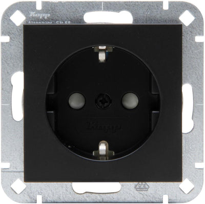Kopp hk07 enchufe empotrado RA + seguro para niños negro mate puro - 4624610