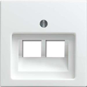 Placca bianca Busch Jaeger UTP doppia - 4694070