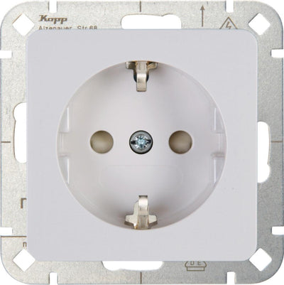 Enzo kopp hk02 blanco enchufe empotrado ra con protección infantil. 4621110
