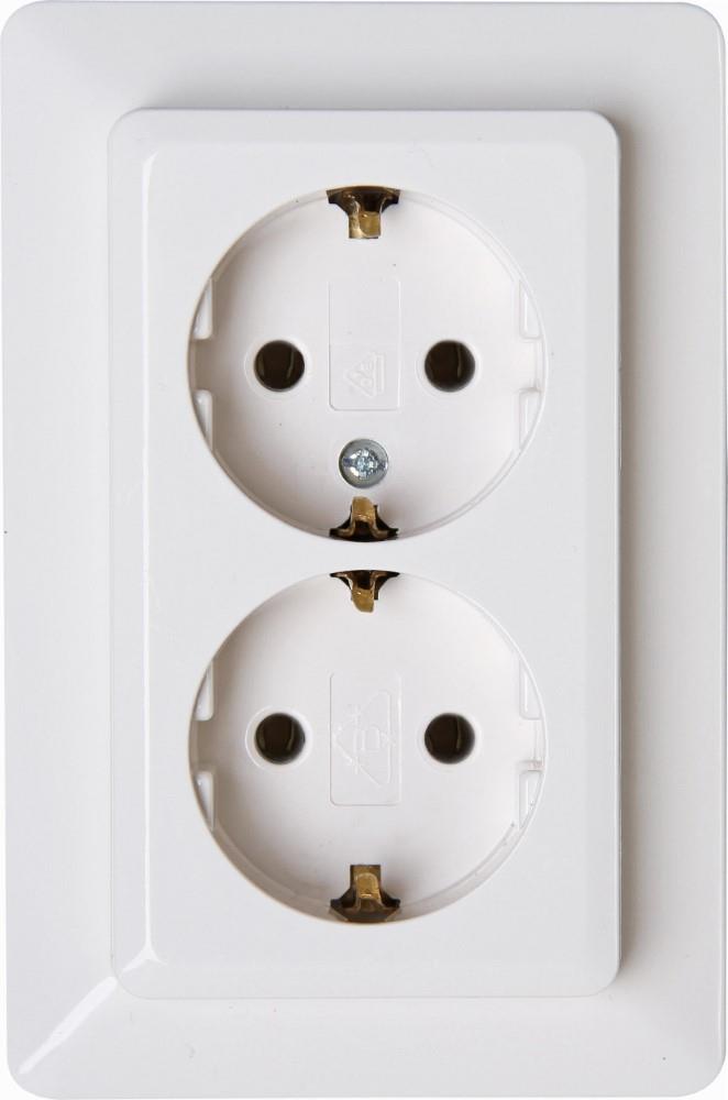 Enzo kopp hk02 wit inbouw stopcontact ra dubbel