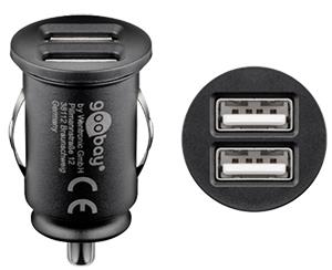 Caricatore USB da auto Goobay doppio 12v-24v 2.4a - 9540127