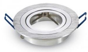 Faretto da incasso V-tac orientabile 50mm tondo alluminio spazzolato 5013364