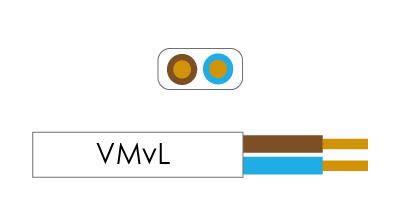 Enzo kabel ovaal plat 2x0,75 qmm kleur wit - 1227000