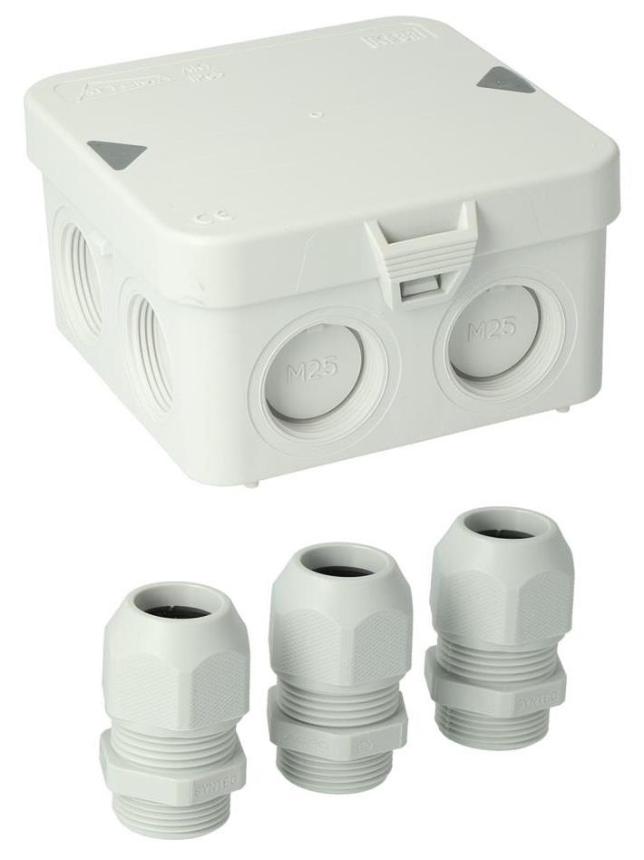 Enzo attema caja de cables attema ak1 + 3 prensaestopas m25 ip65 - 4034022