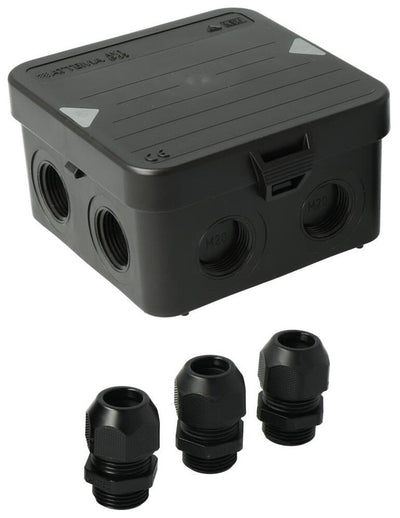 Enzo kabeldoos attema ak1 | + 3 wartels m20 ip65 zwart - 4034021
