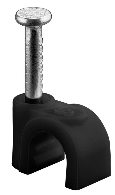 Goobay clip para cable 5mm redondo caja negra (100) - 4113230