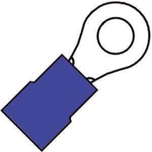 Enzo kabelschoen ring blauw 6.4mm - 4433390