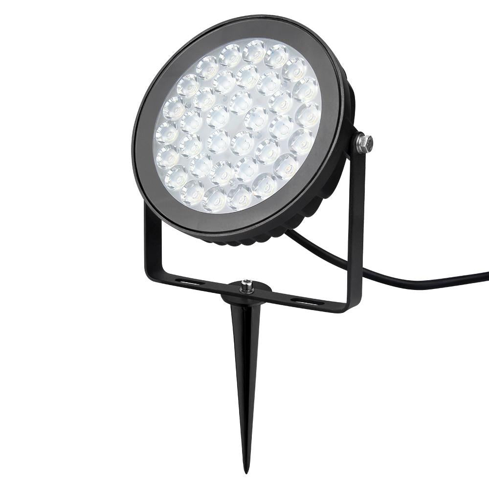 Miboxer rgb-cct led tuinspot ip65 15w rond zwart - led0256
