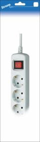 Agilizar tcd ra | 6 veces | cable de 3m | blanco | con interruptor | 3x1qmm | máx. 2500w-66720121