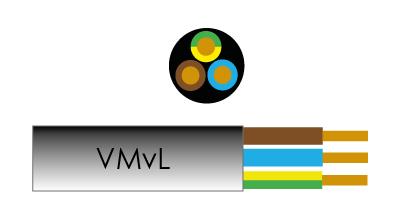 Enzo cable vmvl redondo 3x1,50 qmm negro - 1227400