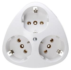 Enzo kopp stopcontact ra inbouw 3-voudig artic wit - 4677041