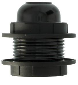 Portalámparas Enzo e27 negro con 2 anillas 6043140
