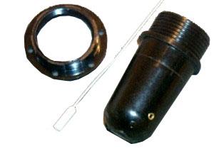Portalampada Enzo e27 nero con interruttore a tirante - 6042785