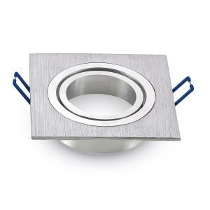 Faretto da incasso V-tac orientabile 50mm quadrato in alluminio spazzolato - 5013376