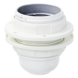 Portalampada Enzo e27 bianco con 2 anelli 6043180