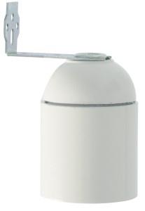Portalampada Enzo e27 con staffa bianco 6042740